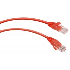 Патч-корд UTP, категория 5e, 0.5 м, неэкранированный, красный Cabeus PC-UTP-RJ45-Cat.5e-0.5m-RD