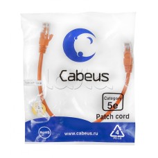 Патч-корд медный U/UTP кат.5е (0,3м) LSZH (оранжевый) Cabeus (PC-UTP-RJ45-Cat.5e-0.3m-OR-LSZH)