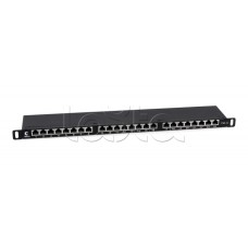 Патч-панель 19" (0,5U) 24 порта RJ-45 кат.6 (экран) Cabeus (PLHD-24-Cat.6-SH-Dual-0,5U)