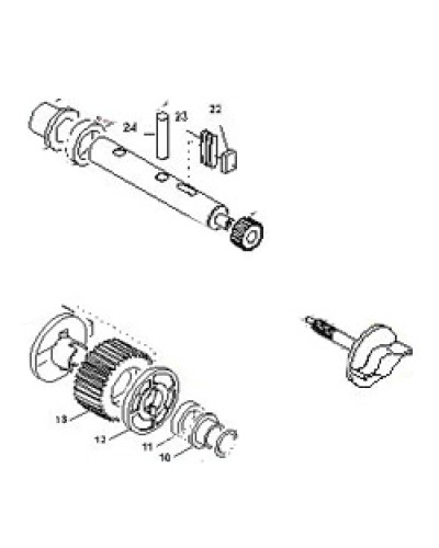 Выходной вал BX-E, BX-E241 Came 119RIBX015 в Махачкале Запчасти для шлагбаумов и автоматики Pintop.ru