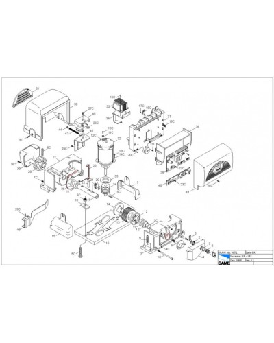 Верхняя часть корпуса с кнопками TOP-432M Came 119RIR151 в Махачкале Запчасти для шлагбаумов и автоматики Pintop.ru