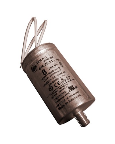 Конденсатор 8 мкФ с гибкими выводами и болтом Came 119RIR339 в Махачкале Запчасти для шлагбаумов и автоматики Pintop.ru