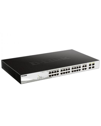 Управляемый L2 коммутатор с 24 портами 10/100/1000Base-T и 4 комбо-портами 100/1000Base-T/SFP (24 порта PoE 802.3af/at, РоЕ-бюджет 193 Вт) D-Link DGS-1210-28P/FL1A в Махачкале Коммутаторы Pintop.ru