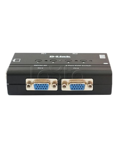 4-портовый KVM-переключатель с портами VGA и PS/2 D-Link DL-DKVM-4K/B3A в Махачкале Видеоусилители, Модуляторы, Делители Pintop.ru