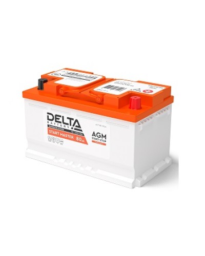 Аккумуляторная батарея 12 - 80 DELTA START MASTER 80 Ah AGM в Махачкале Электротехническое оборудование Pintop.ru