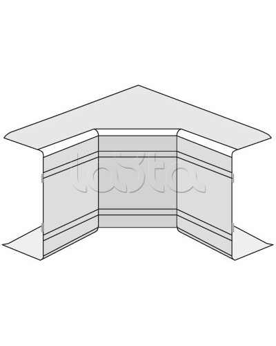 Угол внутренний неизменяемый (90°) NIA 80x40 мм DKC 01824 в Махачкале Аксессуары для кабель-канала Pintop.ru