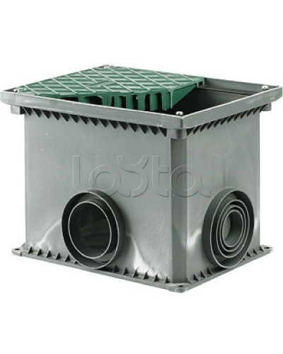 Колодец переходной смотровой 335х240х255 с крышкой для двустенных труб DKC 025002 в Махачкале Повороты, муфты, тройники Pintop.ru