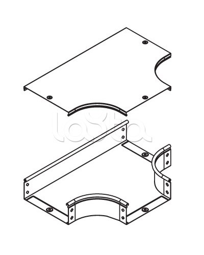 Крышка на ответвитель DPT Т-образный горизонтальный осн.600 DKC 38048 в Махачкале Аксессуары для лотков Pintop.ru