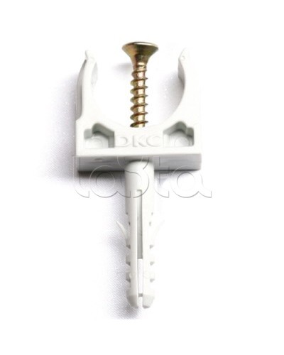 Держатель с защелкой и дюбелем, д.20 мм DKC 51320 в Махачкале Держатели, клипсы, скобы Pintop.ru