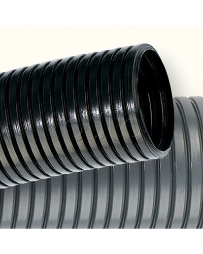 Труба ПНД гибкая гофрированная, д.25мм, лёгкая без протяжки, цвет чёрный DKC 70725 в Махачкале Труба гофрированная Pintop.ru