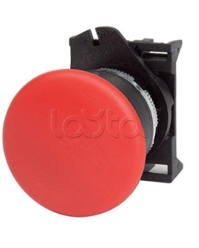 Кнопка грибовидная, прозрачная с фиксацией, красная д. 40 DKC ABHL1M4N в Махачкале Аксессуары для стоек и шкафов Pintop.ru