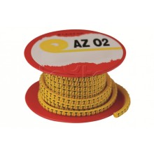 Колечко маркировочное 2, 2.5-4мм. черное на желтом DKC AZO302BY