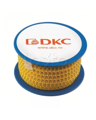 Колечко маркировочное 2, 4-8мм. черное на желтом DKC AZS402BY в Махачкале Аксессуары для кабель-канала Pintop.ru