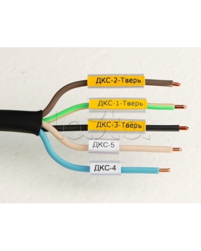 Маркировка для провода, гибкая, для трубочек. 4х10мм. Белая DKC NUTFL10 в Махачкале Крепежные изделия Pintop.ru
