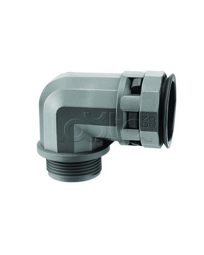 Муфта 90 грд. труба-коробка DN 17 мм, М20х1,5, полиамид, цвет черный DKC PAN17M20N в Махачкале Повороты, муфты, тройники Pintop.ru