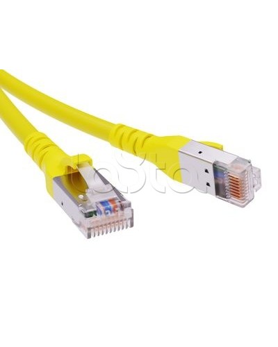 Патч-корд экранированный CAT6A SF/UTP 4х2, LSZH, желтый, 0.5м DKC RN6ASF4505YL в Махачкале Патчкорды (медные) Pintop.ru