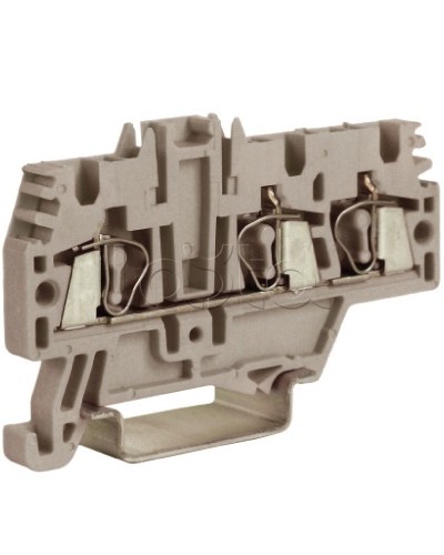 Зажим 2,5 кв.мм серый 1 ввод/2 вывода DKC ZHM510GR в Махачкале Держатели, клипсы, скобы Pintop.ru