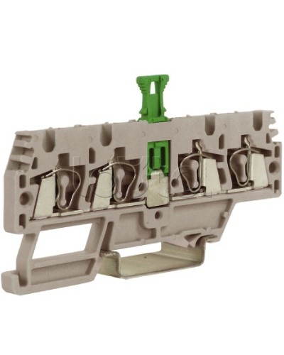 Зажим, 2 ввод/2 вывода, серый 2,5 кв.мм, с размыкателем DKC ZHMS10GR в Махачкале Держатели, клипсы, скобы Pintop.ru