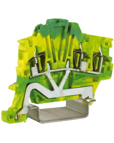 Зажим для заземления, 1 ввод/2 вывода, 1,5 кв.мм желто-зеленый DKC ZHT410 в Махачкале Держатели, клипсы, скобы Pintop.ru