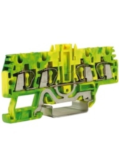 Зажим для заземления, 2 ввод/2 вывода, 2,5 кв.ммжелто-зеленый DKC ZHT520-RET в Махачкале Держатели, клипсы, скобы Pintop.ru