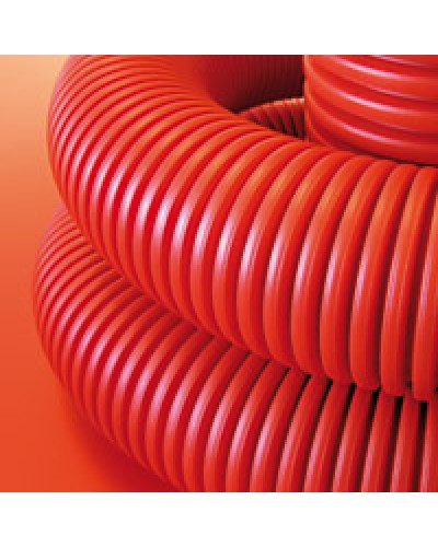 Труба гофрированная двустенная ПНД 75 мм для кабельной канализации с протяжкой DKC 121975 (50 м) в Махачкале Труба гофрированная Pintop.ru