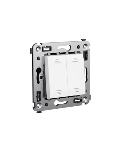 Выключатель двухклавишный в стену, Avanti, Белое облако DKC 4400104 в Махачкале Аксессуары для стоек и шкафов Pintop.ru