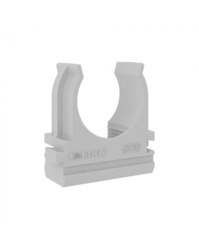 Держатель-клипса быстрого монтажа, для крепления труб, ф20мм, пластик, RAL 7035 DKC 51020M в Махачкале Держатели, клипсы, скобы Pintop.ru