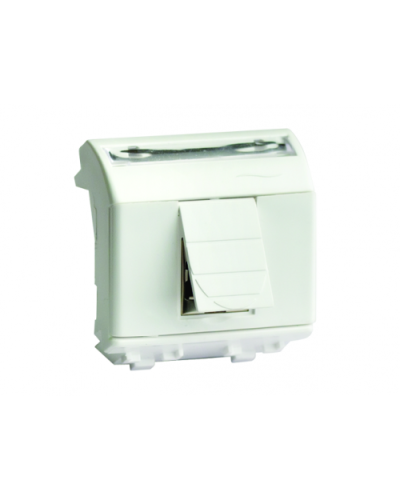 Розетка USB 2.0, со шторкой, белый RAL 9010, 1 разъем, 2М, BRAVA DKC 76202B в Махачкале Аксессуары для стоек и шкафов Pintop.ru