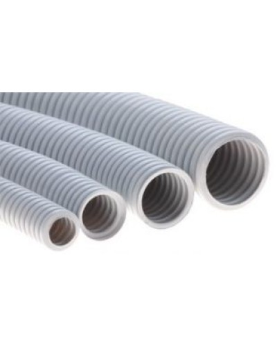 Труба ПВХ гибкая гофрированная д.25мм, тяжёлая без протяжки, 50м, цвет серый DKC 90525 в Махачкале Труба гофрированная Pintop.ru