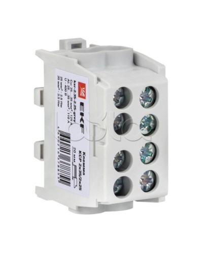 Клемма распределительная КСР с двойным винтом 2x35/2x25 серая EKF PROxima (ksr-2.35-2.25-grey) в Махачкале Клеммные колодки Pintop.ru