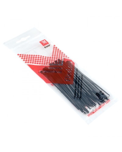 Хомут P6.6 стандартный (ч), 2.5x100 (50шт) FlexLock PROxima EKF (plc-fl-ctsb-2.5x100-r) в Махачкале Стяжки-хомуты Pintop.ru