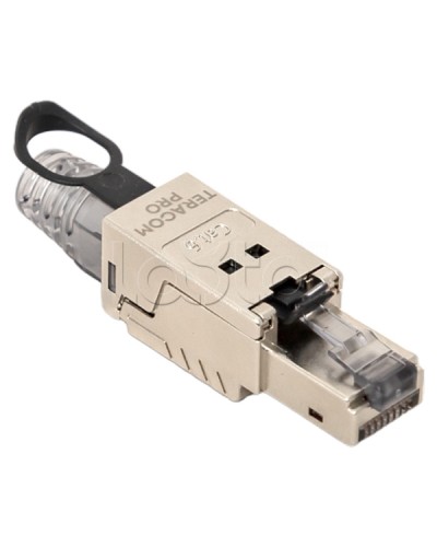 Коннектор TERACOM PRO полевой заделки RJ-45 (8P8C) экран. STP для кабеля Cat.6A EKF (TRP-PLUG-6ASTP-FST) в Махачкале Коннекторы Pintop.ru