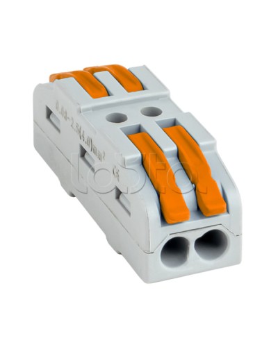 Строительно-монтажная клемма СМК 222-422 проходная 2 полюса 0,08-4мм2 (25шт.) EKF PROxima (plc-smk-422) в Махачкале Клеммные колодки Pintop.ru