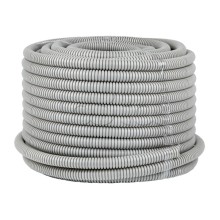 Труба гофр. ПВХ с протяжкой d20 мм (50 м) серая EKF-Plast (tg-z-20-50m)