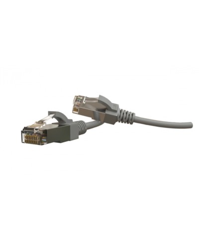 Патч-корд S/FTP Hyperline (PC-LPT-SFTP-RJ45-RJ45-C6-1M-LSZH-GY) в Махачкале Патчкорды (медные) Pintop.ru