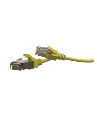 Патч-корд S/FTP Hyperline (PC-LPT-SFTP-RJ45-RJ45-C6-1M-LSZH-YL) в Махачкале Патчкорды (медные) Pintop.ru