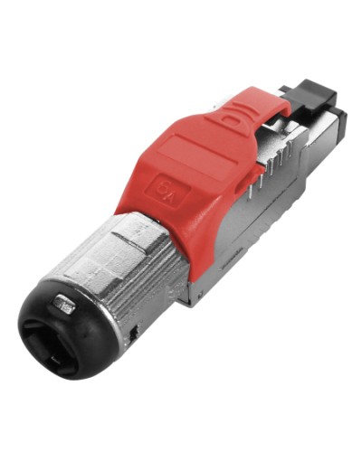 Разъем полевой оконцовки RJ-45 Hyperline (PLUE-8P8C-S-C6A-SH-RD) в Махачкале Коннекторы Pintop.ru