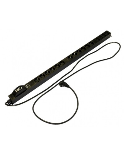 Блок розеток Hyperline (SHE-12SH-4IEC-BF-2.5EU) в Махачкале Блоки розеток Pintop.ru