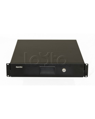 Полка (ящик) для документов Hyperline (TDR3-2U-460-RAL9004) в Махачкале Полки для шкафов и стоек Pintop.ru