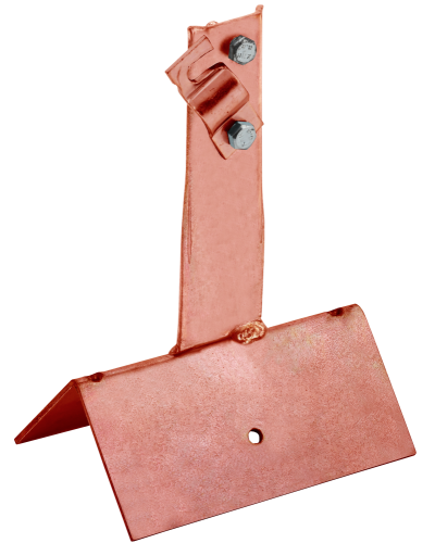 Держатель проводника круглого 6-10мм винтовой для конька широкого h=80мм медь IEK (ZDP81-50-4-16-80) в Махачкале Крепеж Pintop.ru