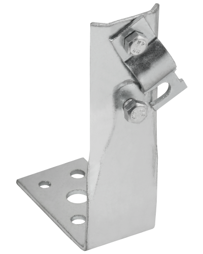 Держатель проводника круглого 6-10мм винтовой угловой h=80мм оцинкованная сталь IEK (ZDP87-11-1-16-80) в Махачкале Крепеж Pintop.ru