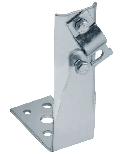 Держатель проводника круглого 6-10мм винтовой угловой h=80мм оцинкованная сталь HDZ IEK (ZDP87-14-1-16-80) в Махачкале Крепеж Pintop.ru