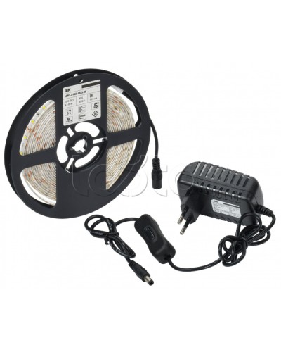 Комплект DIY (2835W60-4,8-IP65-12В 5м + др. + выкл.) IEK (LSR1-2-060-65-1-05-S1) в Махачкале Источники света(Лампы) Pintop.ru