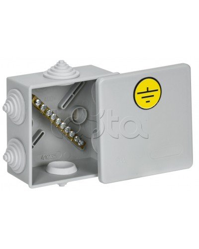 Коробка КУП КМ41360 85х85х40мм IP44 6 вв. (7035) IEK (UKO21-085-085-040-K41-44U) в Махачкале Распределительные коробки Pintop.ru