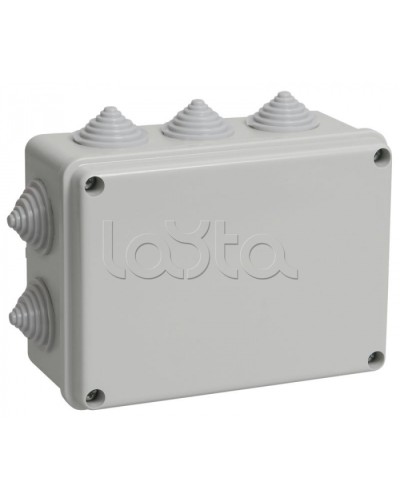 Коробка распаячная KM41241 для о/п 150x110x70мм IP44 10 кабель вводов IEK (UKO10-150-110-070-K41-44) в Махачкале Распределительные коробки Pintop.ru