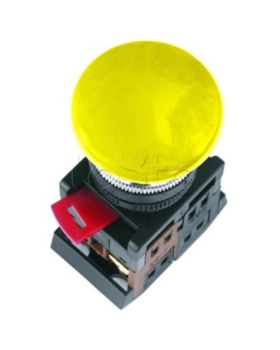 Кнопка AEA-22 Гриб желтая без подсветки 1з+1р IEK BBG30-AEA-K05 в Махачкале Аксессуары для кабель-канала Pintop.ru