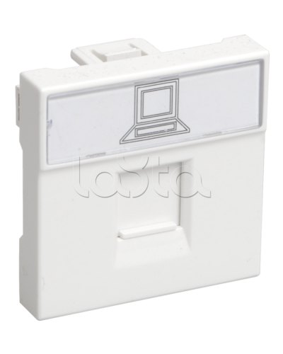 Розетка информационная РКИ-20-00-П RJ-45 UTP кат. 5e IEK CKK-40D-RI2-K01 в Махачкале Аксессуары для кабель-канала Pintop.ru