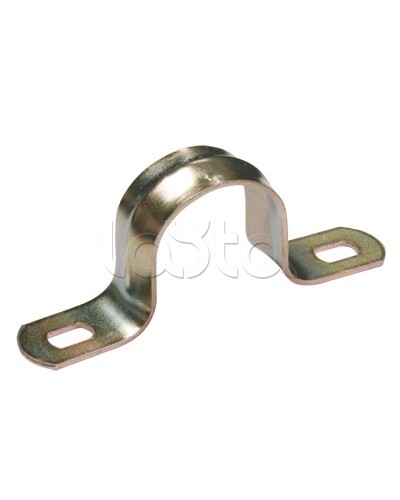 Скоба двухлапковая для крепления металлорукава d21-22 IEK (CMAT11-21-100) в Махачкале Держатели, клипсы, скобы Pintop.ru