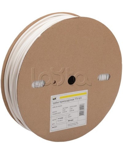 Трубка термоус. ТТУ (ТУТ) 20/10(дл.100м) белая. IEK(UDRS-D20-100-K01) в Махачкале Дополнительное оборудование для ОПС Pintop.ru