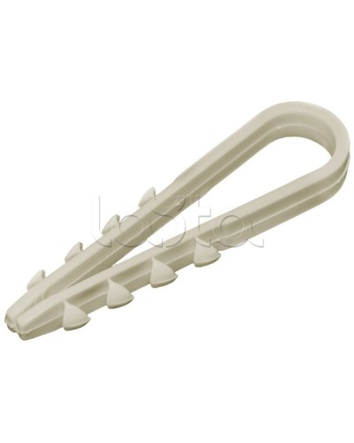 Дюбель-хомут 5-8 мм нейлон белый (100шт) IEK UHH35-5-8-100 в Махачкале Стяжки-хомуты Pintop.ru